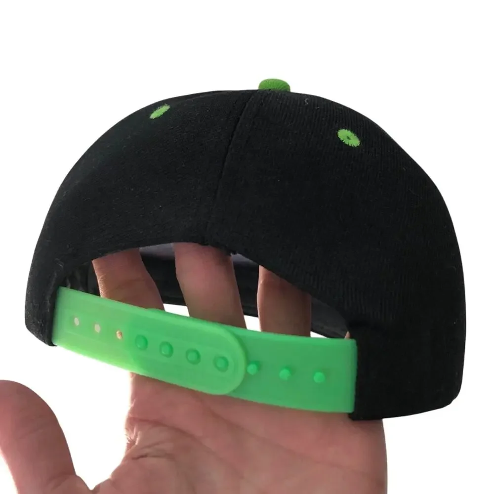 Minnesota Golden Gophers Snapback Hat Black Green Brim M Emblem Cap Bright